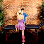 First pic of Kinky and excited masseur is massaging so nicely the pussy of Chloe Foster