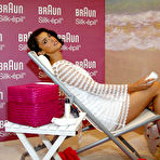 Third pic of Blanca Romero caught topless on the beach