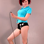 First pic of Curvy Redhead Cutie Stripping and Stretching