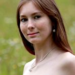 Second pic of Katie Gold Hot Curvy Redhead in the Outdoors