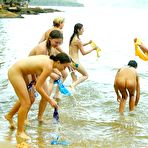 Fourth pic of 
      6 cute naked girls at the beach at All Natural Cuties
 