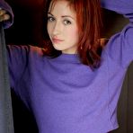 First pic of Redhead girl Night A first flashes boobs and then demonstrates hot pussy