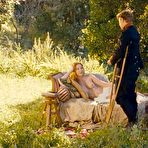 Third pic of Christa Theret nude tits and hairy pussy in Renoir