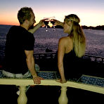 Second pic of Licentious doll Kelly Madison is exposing her big heavy melons and sucking the rod