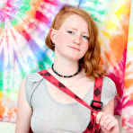 First pic of abbywinters.com: Isadora - Hairy redhead amateur with big tits stripping at Brdteengal.com