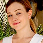 First pic of Attractive Busty Cheerleader Alaina Fox Gets Naked And Spreads Her Pink Pussy Lips