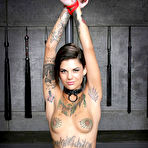 Fourth pic of Tattooed alt porn princess Bonnie Rotten enjoys some nasty fetish fun with bondage and sex toys