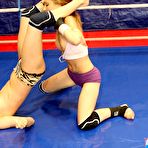 Third pic of Sultry girls Celine Doll and Aleska Diamond are licking each other while the raunchy cat fight