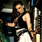 First pic of Yummy teen Tiffany Tyler gets her shaved clam opened with a twirling tongue through torn pantyhose.