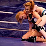 Fourth pic of Wild catfight and nub licking from two excited bimbos Alice King and Amber Daikiri