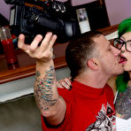 Second pic of 
      Sydnee Vicious bounces up and down on top of his hard shaft
    
