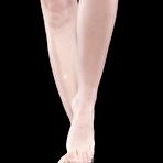 Fourth pic of Blonde teen Odette Karups stripping, playing with pantyhose and sticking sex stuff in pussy