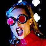 First pic of Wrapped in latex costume this frisky girl Sue Diamond gets fucked through the hole