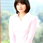 First pic of Long legged brunette cutie Ellie Idol gets her shaved teen pussy slammed