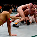 Third pic of Four wrestlers Madison Young, Wenonas World, Ariel X and Jennifer Dark fuck in public