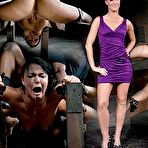 First pic of SexPreviews - London River in wooden bondage having intense orgasms and deepthroated