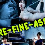 First pic of SexPreviews - Siouxsie Q is rope bound and dominated in car workshop