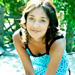 First pic of Chandra hairy bush compliments her natural and youthful appeal, and carefree beauty as she strips her blue-dotted dress and lounge under the golden afternoon sun.