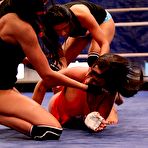 Third pic of Crazy lesbian threesome in the ring and in the shower with Larissa Dee, Diana Stewart and Emma Butt