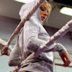 First pic of Lesbian fighters Debbie White and Blue Angel bare it all and have oral sex in the ring