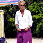 Fourth pic of Federica Mancini caught topless on the beach