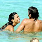 First pic of Federica Nargi in white bikini on the beach