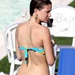 Fourth pic of Busty Francesca Fioretti sexy and topless paparazzi shots