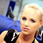 First pic of Sexy lesbian boxers Cipriana and Barbie White lick each others smooth sweet pussies in the ring