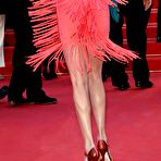 First pic of Frederique Bel shows legs and cleavage at cannes redcarpet