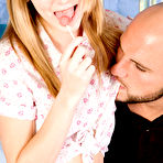 Third pic of Sassy girl Ava Hardy is sliding panty aside the pussy and fucking the hard cock