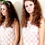 First pic of Teenage Stasya Nubiles takes off her transparent nightie and panties in front of the looking glass