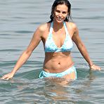 Third pic of Ines Sastre caught in blue bikini on the beach