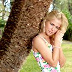 First pic of Beautiful blonde bimbo Tracy Gold has no shame when exposing nice shaved cunt outdoor