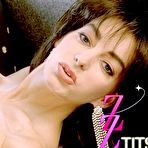 Second pic of Brunette with perfect huge tits in slim body