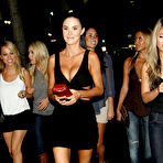 Second pic of Jayde Nicole upskirt and deep cleavage in black dress