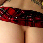 Third pic of Redhead schoolgirl Sasha Pain in the nasty upskirt masturbation session