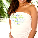First pic of Brunette Indian Jasmine Byrne teasing guys with horny nude skin outdoor
