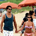 First pic of Jessie James in pink bikini on the beach