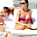 Third pic of Julia Perreira in pink bikini on the beach in Miami