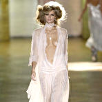 Second pic of Julia Stegner boob out from semi-transparent dress on the stage