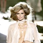 Third pic of Julia Stegner boob out from semi-transparent dress on the stage