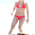 Third pic of Julianne Hough caught in red bikini on the beach