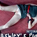 Fourth pic of SexPreviews - Ashley Lane high heels blonde is chain bound and toy fucked