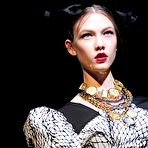 Second pic of Karlie Kloss exposed her long legs runway shots