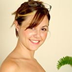 Fourth pic of Sweet spectacled brunette girl Rebecca in black lingerie as a secretary