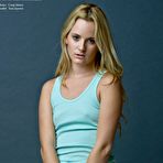 Third pic of Cutie blonde teen chick Sara James pulled up her t-shirt and showed boobies before pulling down panties