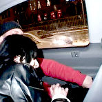 First pic of Bisexual brunette Emily Cooper and her blonde friend share a cock in a car and indoors