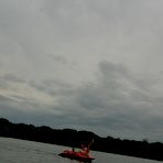 Fourth pic of Leonie Saint and Janine La Teen get banged and facialized in green and red boats