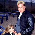 Third pic of Breasty bitch Natascha gets a mouthful of sperm after outdoor sex in public place