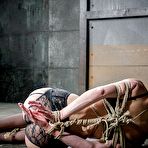 Second pic of SexPreviews - India Summer stockings babe in full rope bondage is toyed to orgasm